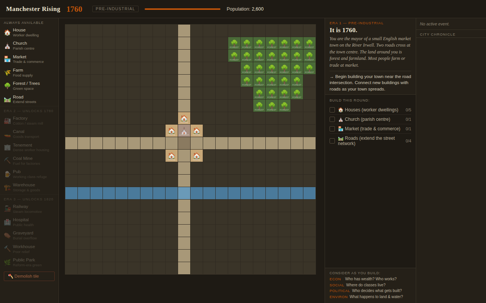 Manchester Rising, a tile-based industrial city builder map